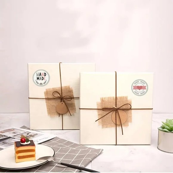 NEW 500 Stickers Variety of "Handmade" Stickers Baking, Craft Labels - Grey - Picture 3 of 4